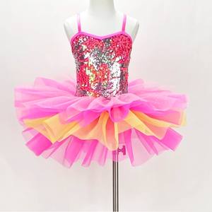 <span class=keywords><strong>Tutù</strong></span> da Balletto <span class=keywords><strong>Giallo</strong></span> con Paillettes per Bambine, Costume da Danza per Spettacoli Teatrali - Product Image 6