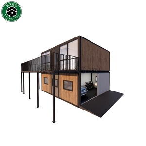 Maison conteneur préfabriquée extensible à deux étages avec garage, approvisionnement direct usine, haute qualité pour le marché - Product Image 1