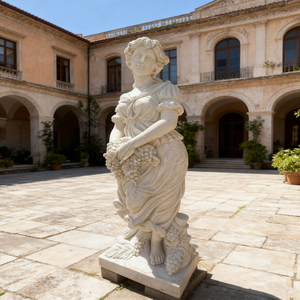 Statue en marbre blanc de la Jeune Vierge aux Vignes avec surface polie délicate et <span class=keywords><strong>traitement</strong></span> imperméabilisant pour villas européennes, jardins et hôtels - Product Image 2