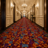 Nouveau tapis Axminster de luxe pour hôtel, ignifuge B1, design personnalisé, tapis mural en laine et nylon pour chambre d'hôtel 5 étoiles