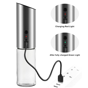 Wholesale USB Rechargeable Gravity <b>Pepper</b> and Salt Set with Adjustable Coarseness & LED Light - Product Image 5