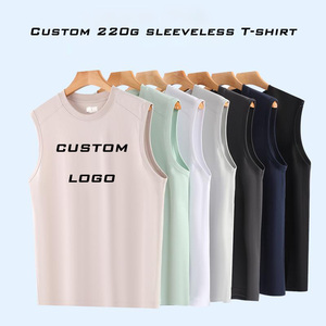 Chaleco sin Mangas Unisex Personalizado, Tejido Sólido <span class=keywords><strong>de</strong></span> 220g, Sensación Fresca, Secado Rápido, Antibacteriano, Protección Solar, Transpirable, Informal - Product Image 2