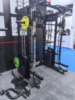 Máquina Smith Comercial Multifuncional con Rack de Potencia y Cable Crossover para Entrenamiento de Fuerza en Gimnasios