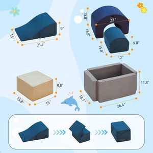 Blocs d'escalade en mousse souple personnalisés OEM, aire de jeux en mousse souple pour tout-petits, blocs d'escalade pour enfants, mobilier d'intérieur en mousse souple - Product Image 5