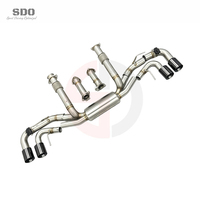 Système d'échappement complet SDO Performance SS304 pour Chevrolet Corvette C8 Stingray Z51 6.2L 2020-2026 avec soupape électrique et downpipe droit