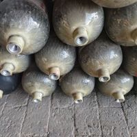 Bouteilles de gaz industrielles certifiées DOT de 5 kg, réservoirs d'air en fibre de carbone d'occasion avec une pression de 300 bars pour l'oxygène et les gaz