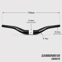 Guidon de trottinette électrique Carbonrevo, guidon de trottinette électrique résistant à la corrosion, haute qualité pour la conduite hors route
