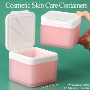 SUNSHING Factory Toner Pad Jar with Tweezer <b>Plastic</b> Cosmetic Skin Care <b>Containers</b> Cream Bottle Makeup Remover Cotton Storage Box - Product Image 1