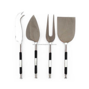 ชุดชีสทำมือตกแต่งคลาส,ด้ามเคลือบสีขาวและดำชุดชีสทำด้วยมือสีเงินสเตนเลสสตีล - Product Image 6