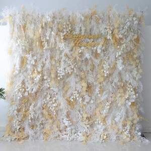 Tenda a Rullo in Erba di Pampas 5D, <span class=keywords><strong>Piante</strong></span> Artificiali da <span class=keywords><strong>Appendere</strong></span>, Parete Floreale Boho - Product Image 3