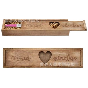 Boîte cadeau en bois pour test de grossesse avec couvercle coulissant, un cadeau commémoratif de grossesse pour les parents et le bébé, une boîte en bois surprise. - Product Image 5