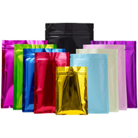 Sac refermable personnalisé noir imprimé motif bonbons en PE recyclé, petit emballage scellé imprimé en héliogravure pour bijoux, montres et lunettes
