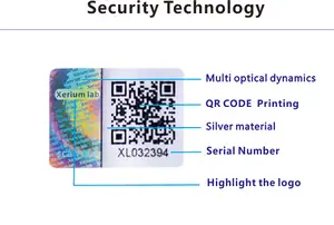 Code Anti Counterfeit Hologram Qr Code Sticker Security Hologram Label Verification System