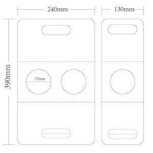 Support de tasses en papier kraft jetable portable pour 2 tasses, imprimé en soie avec logo personnalisé, avec poignée, pour promotion et livraison - Product Image 2