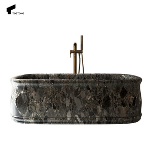 Tostone Baignoire autoportante en marbre de style antique personnalisée Intérieur moderne pour salle de bain raffinée <span class=keywords><strong>Spa</strong></span>-Like Escape Appartement Villa - Product Image 5