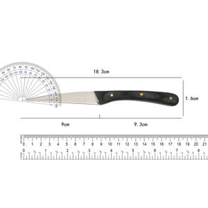 Couteau de découpe alimentaire en acier inoxydable, couteau à fruits, couteau à fleurs, outil de découpe de chef, manche en bois teinté - Vente en gros usine - Product Image 3
