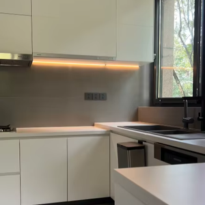 Meuble de cuisine modulaire, plan de travail en acier inoxydable, plan de travail en granit, meuble de cuisine moderne, évier de cuisine - Product Image 1