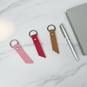 Colorful Simple PU Leather Business Keychain Custom Logo Car Key Holder Portable Key Ring Handbag Decoration Souvenir <b>Gifts</b> - Product Image 4