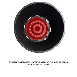 Maceta Grande de Plástico de 30 Litros para Cultivo de Arándanos en Invernadero, Diseño <span class=keywords><strong>Anti</strong></span>-Espiral con Nervaduras en V - Product Image 6