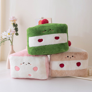 Torta di compleanno peluche simpatico cuscino per torta di sorriso animali di pezza divertente morbido cibo peluche giocattolo per i regali - Product Image 4