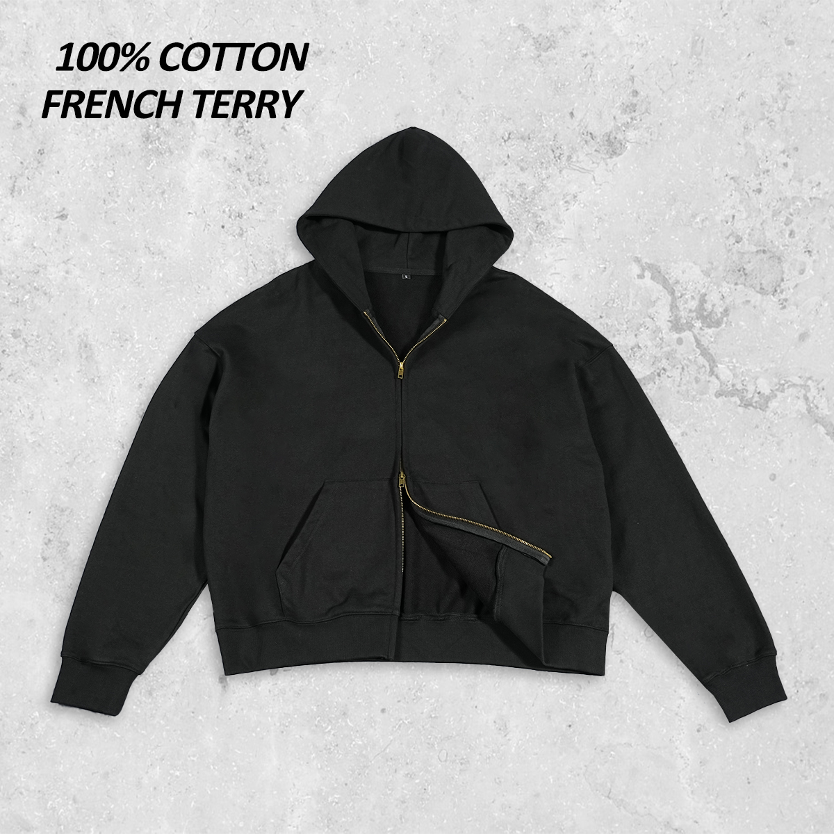 【FEPL】23FW★ Flow two-way hood zip-up FAIABLE Mens Womens Double Zip Up Hoodie Oversized Acid Wash