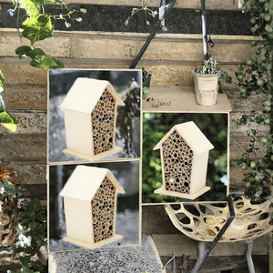 Hotel para Insectos de Madera, Casa para Abejas, Refugio para Mariposas, Caja de Anidación en Forma de Panal, Decoración de Jardín para Exteriores - Product Image 3