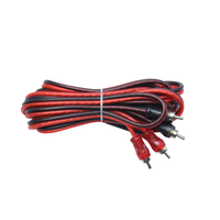 Câble personnalisé RCA mâle vers mâle, coque en aluminium, mâle vers mâle, couleur transparente mate, 17 pieds, accessoires audio pour voiture