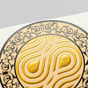 Custom Luxury Gold Foil Embossed Texture Paper Gift Logo Sticker Adhesive Transparent Brand Logo Round Sticker Rolls