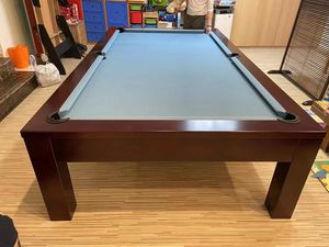 Nouvelle <span class=keywords><strong>table</strong></span> de <span class=keywords><strong>billard</strong></span> 3-en-1 2026 avec plateau de <span class=keywords><strong>billard</strong></span> et de ping-pong et chaises <span class=keywords><strong>pour</strong></span> usage domestique - Product Image 6