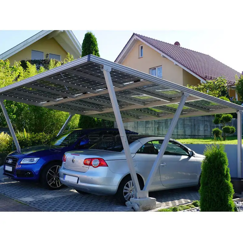 Système d'abri d'auto solaire de toit résidentiel et commercial étanche personnalisé pour les supports de cadre de montage de rayonnage de panneau solaire