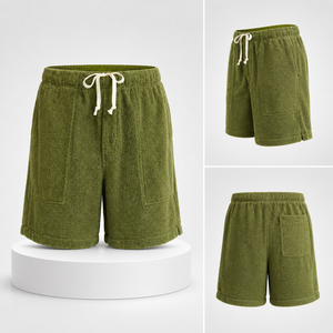 Custom Terry <b>Towelling</b> Sports Terry Sweat <b>Shorts</b> Loose Pure Color Jogging Casual <b>Men's</b> <b>Shorts</b> - Product Image 1