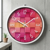 Horloge murale silencieuse en acier inoxydable avec affichage numérique, alimentée par piles, design créatif et tendance pour salon, en aluminium, personnalisable