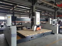 Máquina cortadora de granito cnc tipo puente de piedra, 5 ejes, para tallado, fresado, corte, perforación, contrapeso