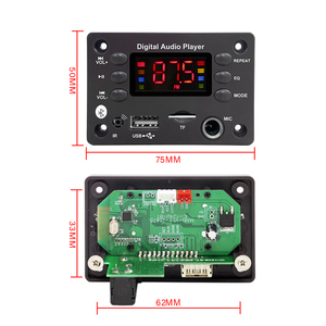 12V MP3 <span class=keywords><strong>Board</strong></span> giải mã xe Kit USB MP3 Máy nghe nhạc hỗ trợ WMA WAV TF Khe cắm thẻ nhớ/USB/FM với microphone - Product Image 3