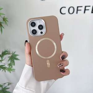 Étui magnétique en TPU et cuir ultra-fin sablé pour iPhone 13/12/14/15 Pro Max, antichoc - Product Image 2