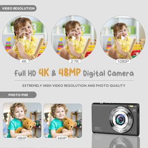 48mp nhỏ gọn cầm tay điểm nhỏ chụp 4k Máy ảnh kỹ thuật số quà tặng cho sinh viên trẻ em tuổi teen - Product Image 3