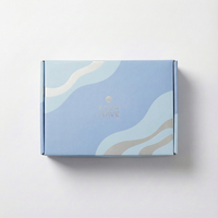 Boîtes d'emballage pour vêtements sur mesure, robustes, estampées en couleur, plaquées or, écologiques, portables, en carton ondulé, avec éponge