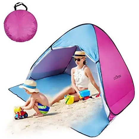 Pop-Up Beach Tenda Cepat Otomatis Portable UV Shading Tenda Cocok untuk 3-4 Orang Cocok untuk Outdoor Camping Fishing Park Picn