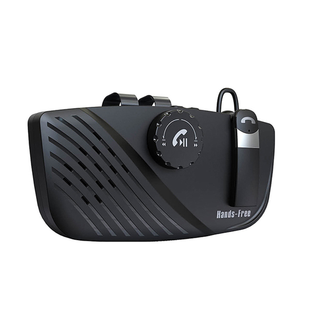Wireless Car Sun Visor Handsfree Speaker Audio Kit Wireless 5.0 Receiver Earphone Phone Clip Speakerphone for iPhone 13 Pro Max
