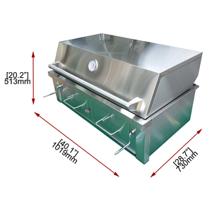 Barbecue de cuisine d'extérieur en acier inoxydable Barbecue à charbon de bois Hauteur réglable Conception sans fumée pour usage domestique - Product Image 6