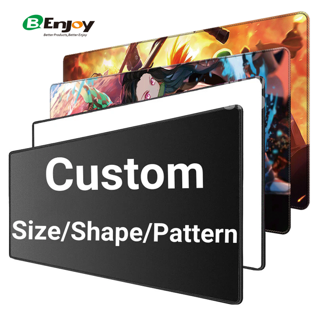 Custom Size Natural Rubber Gaming Mouse Pads Factory Price Extended Desk Mats in White Black Sublimation Print Blank Mouse Pad