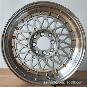 F66686 15 Inch 15x8 <strong>4x100</strong> 4x114.3 Aluminum Alloy <strong>Wheel</strong> Rim with Black Finish - Product Image 5
