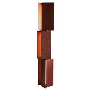 Lámpara de pie de madera estilo Wabi Sabi H1800, color rojo óxido, fuente de luz LED, para decoración creativa japonesa de hoteles y casas de huéspedes. - Product Image 5