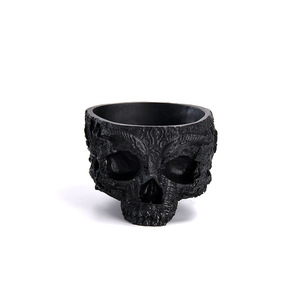 Resin Skull Storage Ornament Halloween Decoration Indoor Ghost Head Prop Key Holder Candy Dish - Product Image 4