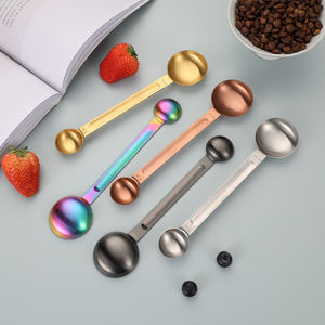 Sendok ukur Stainless Steel, sendok takar dua sisi, sendok teh Stainless Steel 2 in 1 - Product Image 5