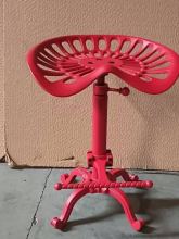 Tabouret de bar en fonte avec structure métallique réglable en hauteur, style industriel antique rustique pour la maison - Product Image 3