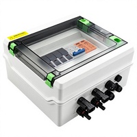 Boîtier de distribution à commutateur de transfert automatique 2P, inverseur de source double alimentation avec protection contre les courts-circuits et les surcharges MCB, IP65