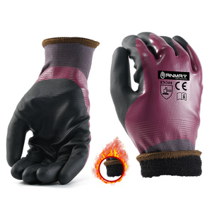 Gants de travail certifiés EN388, 13 jauges, haute adhérence, respirants, en polyester tricoté, enduits de nitrile, gants de sécurité - Product Image 5