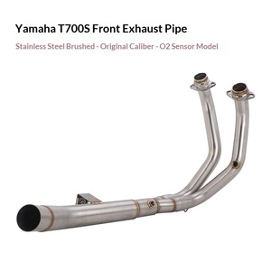 Tuyau d'échappement avant en acier inoxydable ISTUNT pour moto <span class=keywords><strong>Yamaha</strong></span> <span class=keywords><strong>T700</strong></span>/TENERE700/XTZ - Double capteur d'oxygène - Product Image 2