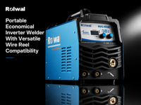 Nouvelle soudeuse à arc portable Rolwal Inverter MIG/CO2/à fil fourré/MMA, avec ou sans gaz, pour métaux